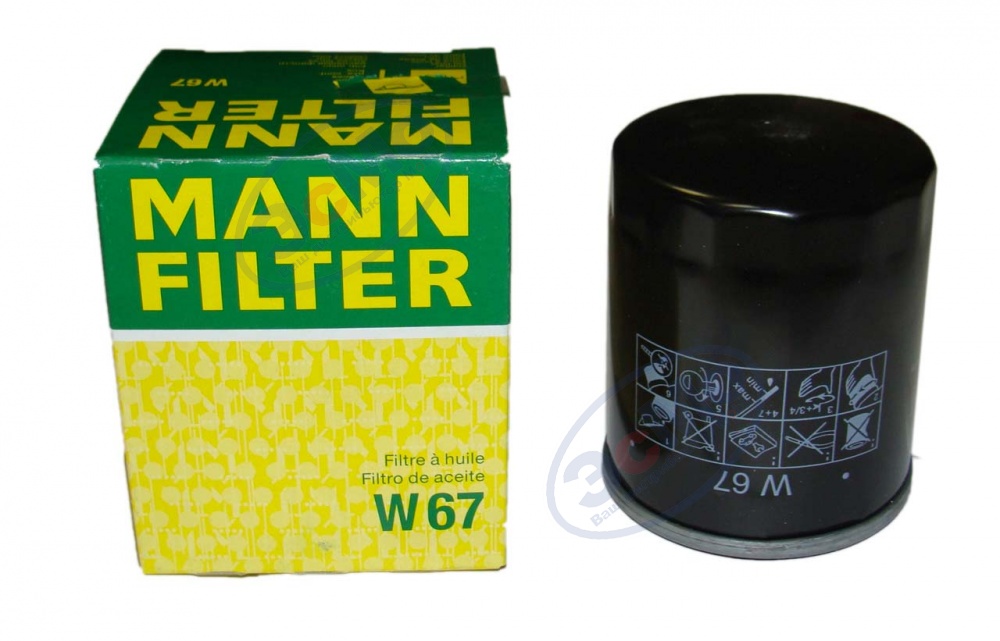 Фильтр масляный (MANN) W 67 Mitsubishi