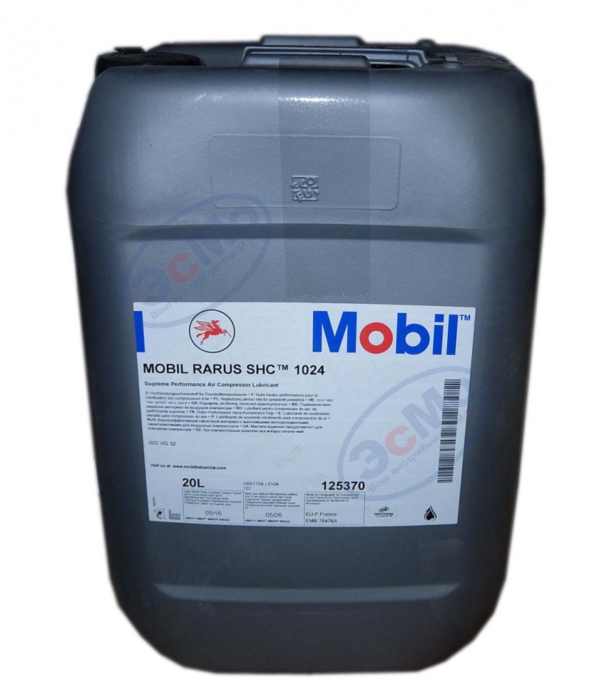 Компрессорное масло Mobil RARUS SHC 1024  20 л
