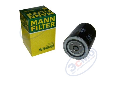Фильтр масляный (MANN) W 940/62 Citroen,Fiat, Iveco